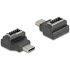 Adapter USB 10Gbps z wtyczką USB-C na gniazdo typ E z kluczem A czarny Delock 67235