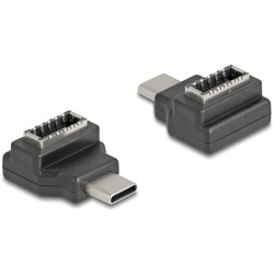 Adapter USB 10Gbps z wtyczką USB-C na gniazdo typ E z kluczem A czarny Delock 67235