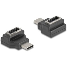 Adapter USB 10Gbps z wtyczką USB-C na gniazdo typ E z kluczem A czarny Delock 67235