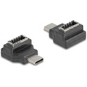 Adapter USB 10Gbps z wtyczką USB-C na gniazdo typ E z kluczem A czarny Delock 67235
