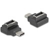 Adapter USB 10Gbps z wtyczką USB-C na gniazdo typ E z kluczem A czarny Delock 67235