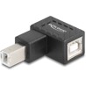 Adapter USB 2.0 USB typ B męski na USB typ B żeński pod kątem 90° skierowany w dół Delock 67204
