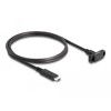Kabel SuperSpeed USB 10Gbps USB-C męsko-żeński 1m do montażu w panelu czarny Delock 87824