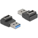 Adapter USB 10Gbps z wtyczką USB typ A na gniazdo typ E z kluczem A czarny Delock 67236