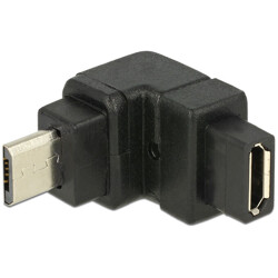 Adapter USB micro-B wtyk - gniazdo kątowy góra Delock 65669