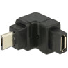 Adapter USB micro-B wtyk - gniazdo kątowy góra Delock 65669