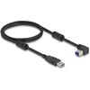 Kabel USB 5Gbps typ A - typ B męsko-męski 90° wygięty pod kątem do góry 1m Delock 81104