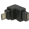 Adapter USB micro-B wtyk - gniazdo kątowy dół Delock 65668