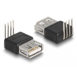 Adapter USB 2.0 typ A żeński 4-pin. kąt 90° Delock 66637