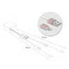 Kabel na szpuli USB typ A do Lightning biały / różowy Delock 85817