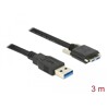 Przewód USB 3.0 typ A - micro-B męsko-męski męski ze śrubkami 3m Delock 83599