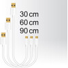 Kabel danych i szybkiego ładowania USB 2.0 typ A męski - USB 2.0 typ micro-B męski zestaw 3 części biały Delock 83679