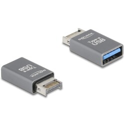 Adapter USB 10Gbps typ-E A klucz męski na USB typ A żeński metalowy Delock 67230