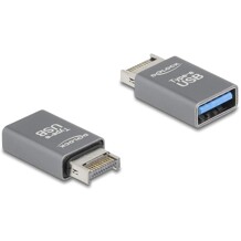 Adapter USB 10Gbps typ-E A klucz męski na USB typ A żeński metalowy Delock 67230
