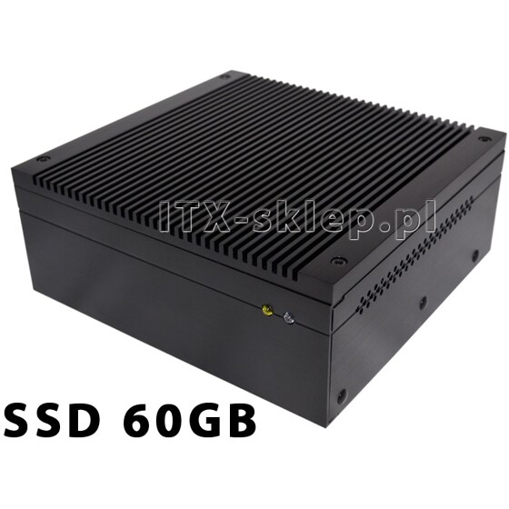 Komputer przemysłowy Atom D525 heat-pipes 4GB 2xRS-232 SSD 60GB H01-D525-SD60-P