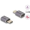 Adapter USB 40Gbps USB-C PD 3.0 100W port saver męsko-żeński 8K 60Hz metalowy Delock 60046