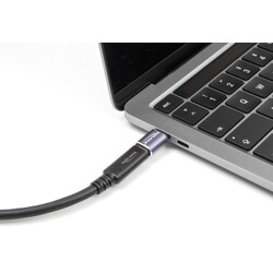 Adapter USB 40Gbps USB-C PD 3.0 100W port saver męsko-żeński 8K 60Hz metalowy Delock 60046