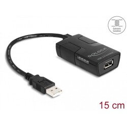 Izolator USB 2.0 typ A męsko-żeński z izolacją 5 kV dla linii przesyłu danych Delock 64225