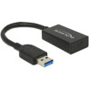 Konwerter aktywny USB 3.2 Gen.2 typ A wtyk męski - USB-C wtyk żeński czarny 15cm Delock 65698