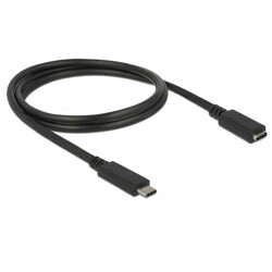 Przedłużacz USB 10Gbps USB-C męsko-żeński 1m 4K PD 60W Delock 85533 Przedłużacz USB 10Gbps USB-C męsko-żeński 1m 4K PD 60W Delock 85533