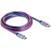 Kabel USB 2.0 USB-C męsko-męski z metalową opalizującą osłoną PD 3.0 60W 2m Delock 81116