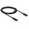 Przedłużacz USB 10Gbps USB-C męsko-żeński 2m 4K PD 60W Delock 85542