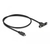 Przewód 2xUSB 2.0 micro-B wtyk żeński do zabudowy panel. wtyk męski 50cm Delock 35108