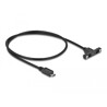 Przewód 2xUSB 2.0 micro-B wtyk żeński do zabudowy panel. wtyk męski 50cm Delock 35108