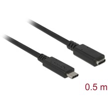 Przedłużacz USB 10Gbps USB-C męsko-żeński 50cm 4K PD 60W Delock 85532