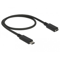 Przedłużacz USB 10Gbps USB-C męsko-żeński 50cm 4K PD 60W Delock 85532 Przedłużacz USB 10Gbps USB-C męsko-żeński 50cm 4K PD 60W Delock 85532