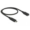 Przedłużacz USB 10Gbps USB-C męsko-żeński 50cm 4K PD 60W Delock 85532