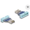 Przejściówka pin header męsko-męska USB 10Gbps na wewnętrzny USB typ-E klucz A Delock 67130
