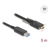 Aktywny kabel optyczny USB 10Gbps-A męski do USB-C męski ze śrubami po bokach 5m Delock 83200