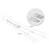 Kabel na szpuli 2w1 USB typ A do micro-B i Lightning biały/srebrny Delock 85821