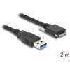 Przewód USB 3.0 typ A męski do USB 3.0 typ micro-B męski ze śrubkami 2m Delock 83598