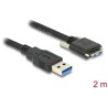 Przewód USB 3.0 typ A męski do USB 3.0 typ micro-B męski ze śrubkami 2m Delock 83598