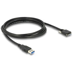 Przewód USB 3.0 typ A męski do USB 3.0 typ micro-B męski ze śrubkami 2m Delock 83598 Przewód USB 3.0 typ A męski do USB 3.0 typ micro-B męski ze śrubkami 2m Delock 83598