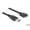 Przewód USB 3.0 typ A męski do USB 3.0 typ micro-B męski ze śrubkami 1m Delock 83597