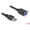 Kabel USB 5Gbps męski USB typ A na żeński USB typ B do instalacji 1m czarny Delock 80485