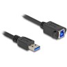 Kabel USB 5Gbps męski USB typ A na żeński USB typ B do instalacji 1m czarny Delock 80485