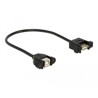 Przewód USB 2.0 typ B wtyk żeński do zabudowy panel. - USB 2.0 typ A wtyk żeński do zabudowy panel. 25cm Delock 85107