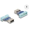 Przejściówka pin header męskie USB 5Gbps na wewnętrzny żeński USB typ-E klucz A Delock 67131