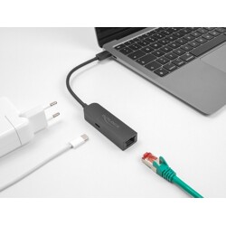 Adapter USB-C do 2,5 Gigabit LAN z Power Delivery 100W Delock 66938 Adapter USB-C do 2,5 Gigabit LAN z Power Delivery 100W Delock 66938