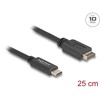 Kabel USB 10Gbps USB typ E klucz A 20-pin. męski na USB-C męski 25cm Delock 85528