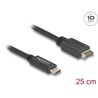 Kabel USB 10Gbps USB typ E klucz A 20-pin. męski na USB-C męski 25cm Delock 85528
