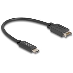 Kabel USB 10Gbps USB typ E klucz A 20-pin. męski na USB-C męski 25cm Delock 85528 Kabel USB 10Gbps USB typ E klucz A 20-pin. męski na USB-C męski 25cm Delock 85528