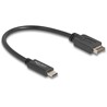 Kabel USB 10Gbps USB typ E klucz A 20-pin. męski na USB-C męski 25cm Delock 85528