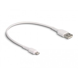 Kabel ładowania USB do iPhone iPad iPod biały 30cm Delock 87866