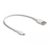 Kabel ładowania USB do iPhone iPad iPod biały 30cm Delock 87866