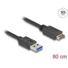 Kabel USB 10Gbps USB typ E klucz A 20-pin. męski na USB typ A męski 80cm Delock 85411